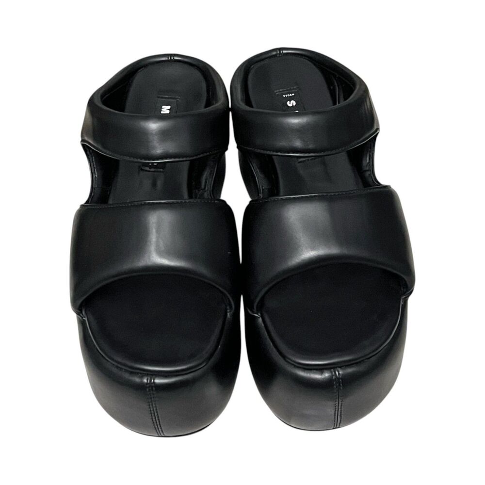 Simon Miller Vegan Bubble Platform Sandals Black EU 36 US 6 Chunky Wedge - Picture 4 of 12